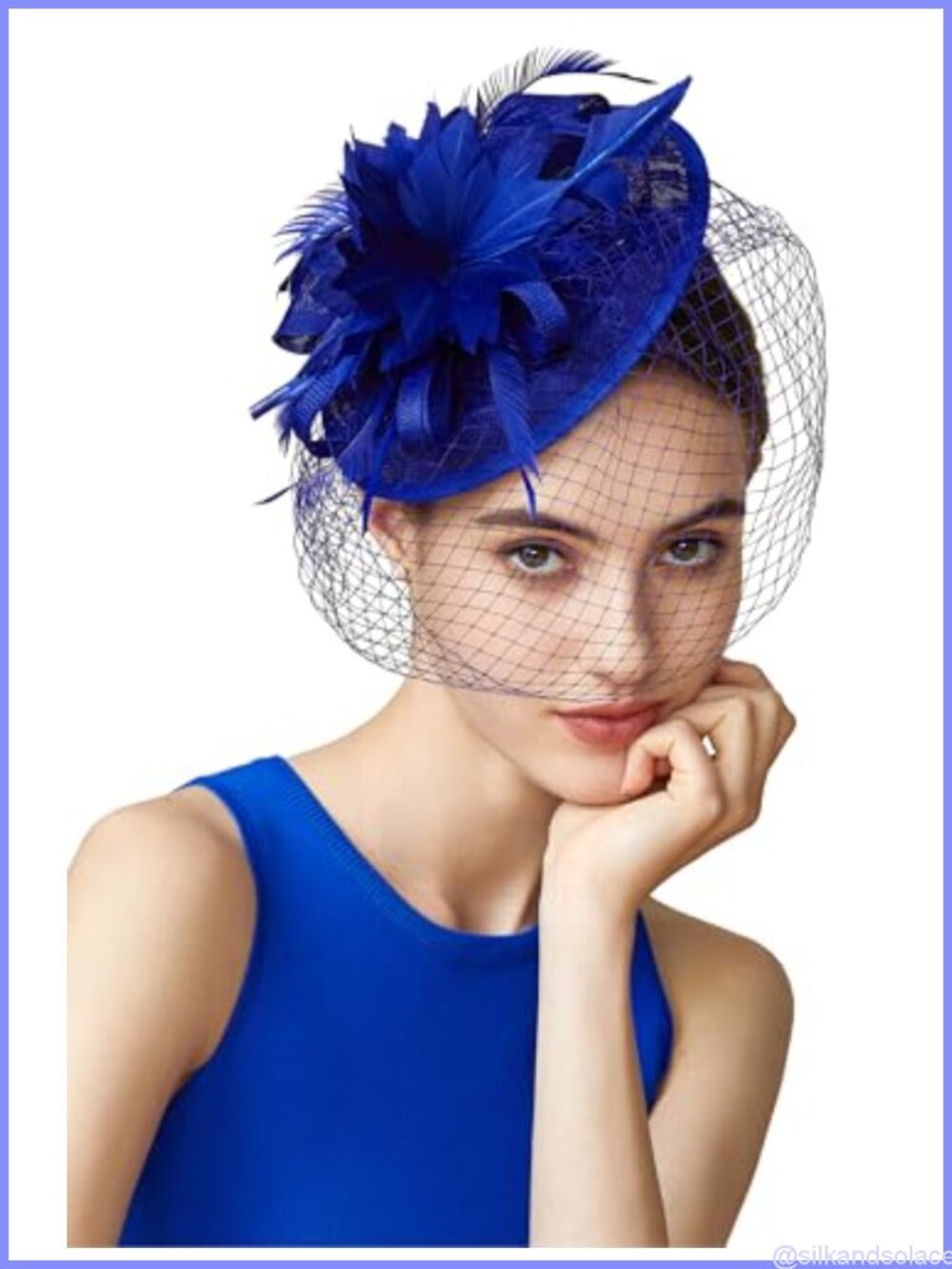 Fascinator Hat Mesh Organza Feather Pillbox Veil Tea Party